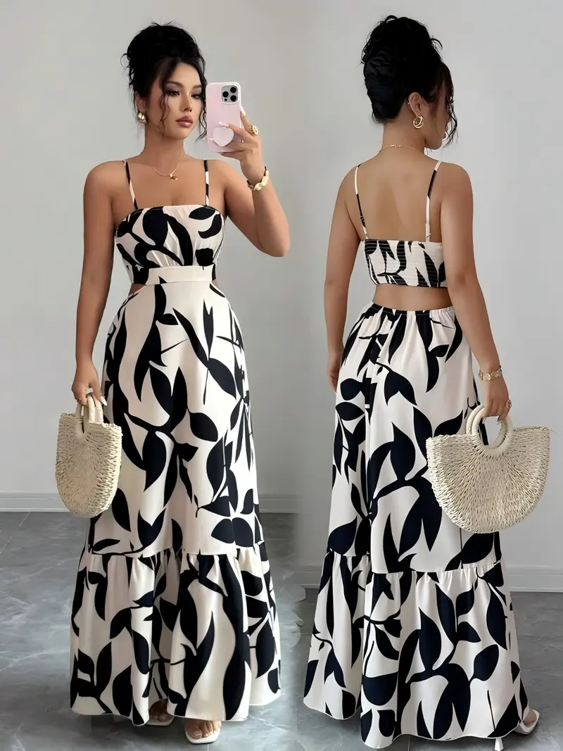 blue and white maxi dress Angelina Linen Maxi Dress