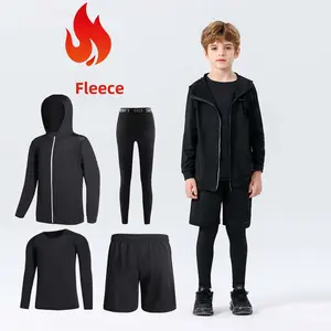 Men's and children's sports tights training clothes set basketball football running fitness clothes quick drying clothes