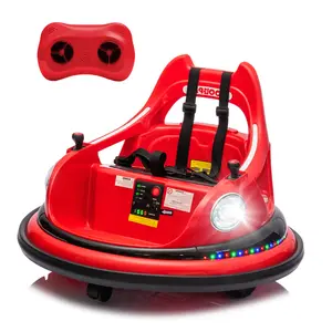 12V ride on bumper car for kids,electric car for kids,1.5-5 Years Old,W/Remote Control, LED Lights, Bluetooth & 360 Degree Spin, Vehicle body with anti-collision padding Five-point Safety Belt,2wd