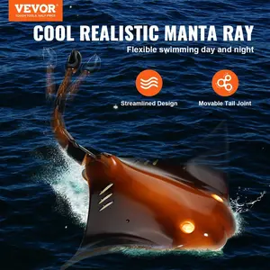 【fathersdaygift】Christmas gifts! VEVOR Remote Control Manta Ray Toy 2.4 GHz High Speed RC Boat Kids Adults Gift