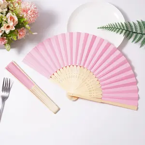 Pink Paper Hand Fan, Bamboo Folding Fan, Handheld Fan, Wedding Decor, Party Fan, Home Decoration Fan, Folding Paper Fan, Wedding Accessories, Party Favors, Decorative Fan, Handheld Wedding Fan, Event Fan, Bamboo Decoration