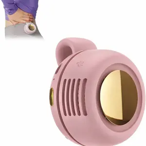 Summervibes Portable Silent Mini Bladeless Electric Fan with Rotating Body and Three-speed Adjustable Silent Cooling, Clip-on Fan, Waist-mounted Fan, Suitable for Outdoor Travel and Office Use, Summer Gift