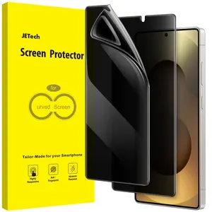 JETech Privacy Screen Protector for Samsung Galaxy S25 Series, Anti-Spy Flexible TPU Film, Fingerprint Unlock Compatible, 2-Pack
