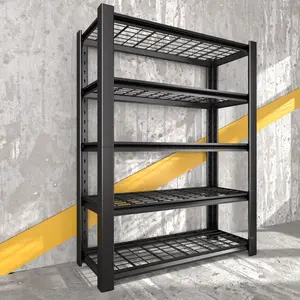 Heavy Duty Garage Shelving Unit with Wire Grid Shelves,Duty Load 3000LBS  Adjustable Metal Shelving,various specifications Industrial Garage Storage Shelf for Heavy Duty Shelving, Pantry Kitchen,Storage Room, Basement