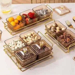 1 Set, Nut Box, Dried Fruit Box With Lid, Nut Containers, Snack Plate With Plastic Tray, Transparent Nut Jar With Lid, Fruit Bowl With Lid, Creative Snack Jar, Decorative Fruit Jar, Nut Container, Room Decoration, Kitchen Supplies