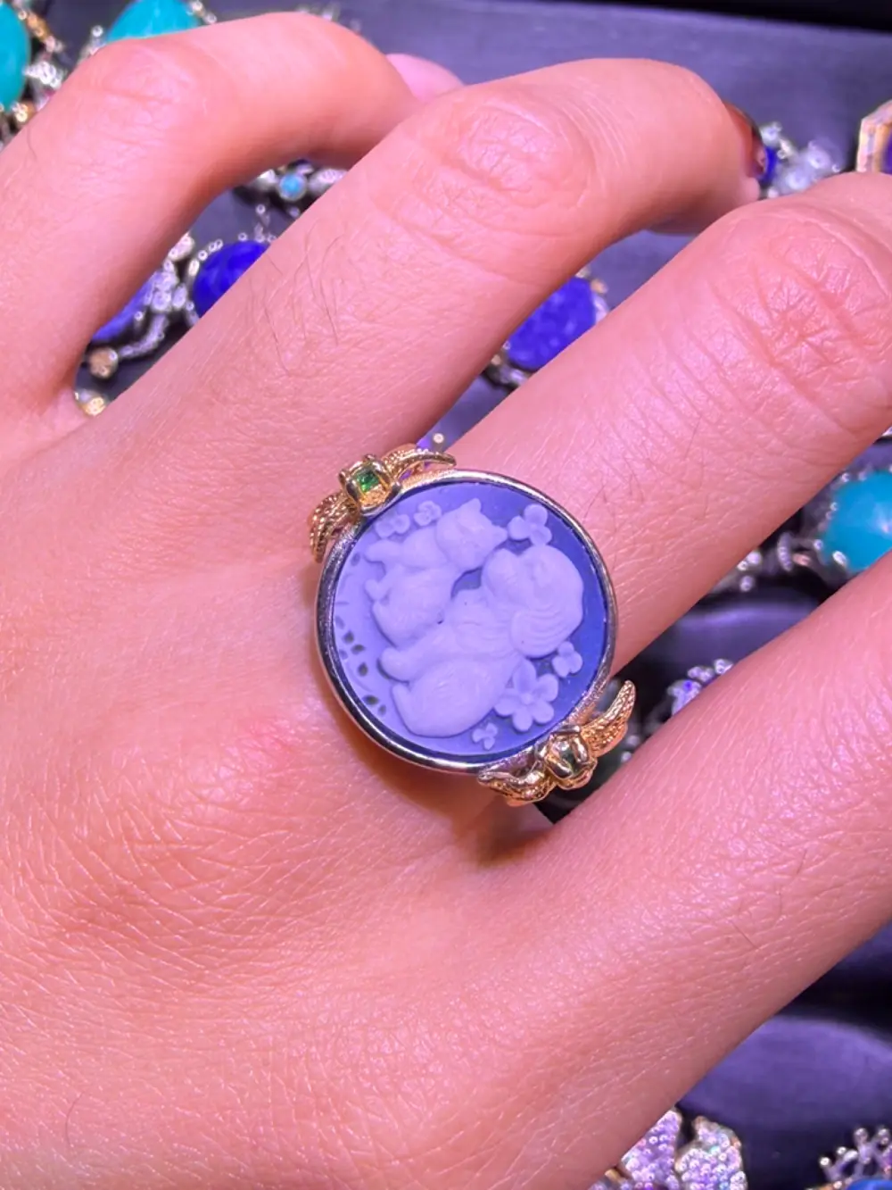 Iries(13271)gc.Cameo s925 ring