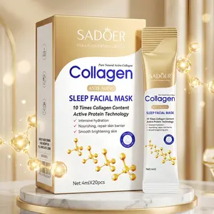 Collagen Overnight Sleep Mask - 20 Pack Hydrating Facial Treatment for Glowing Skin