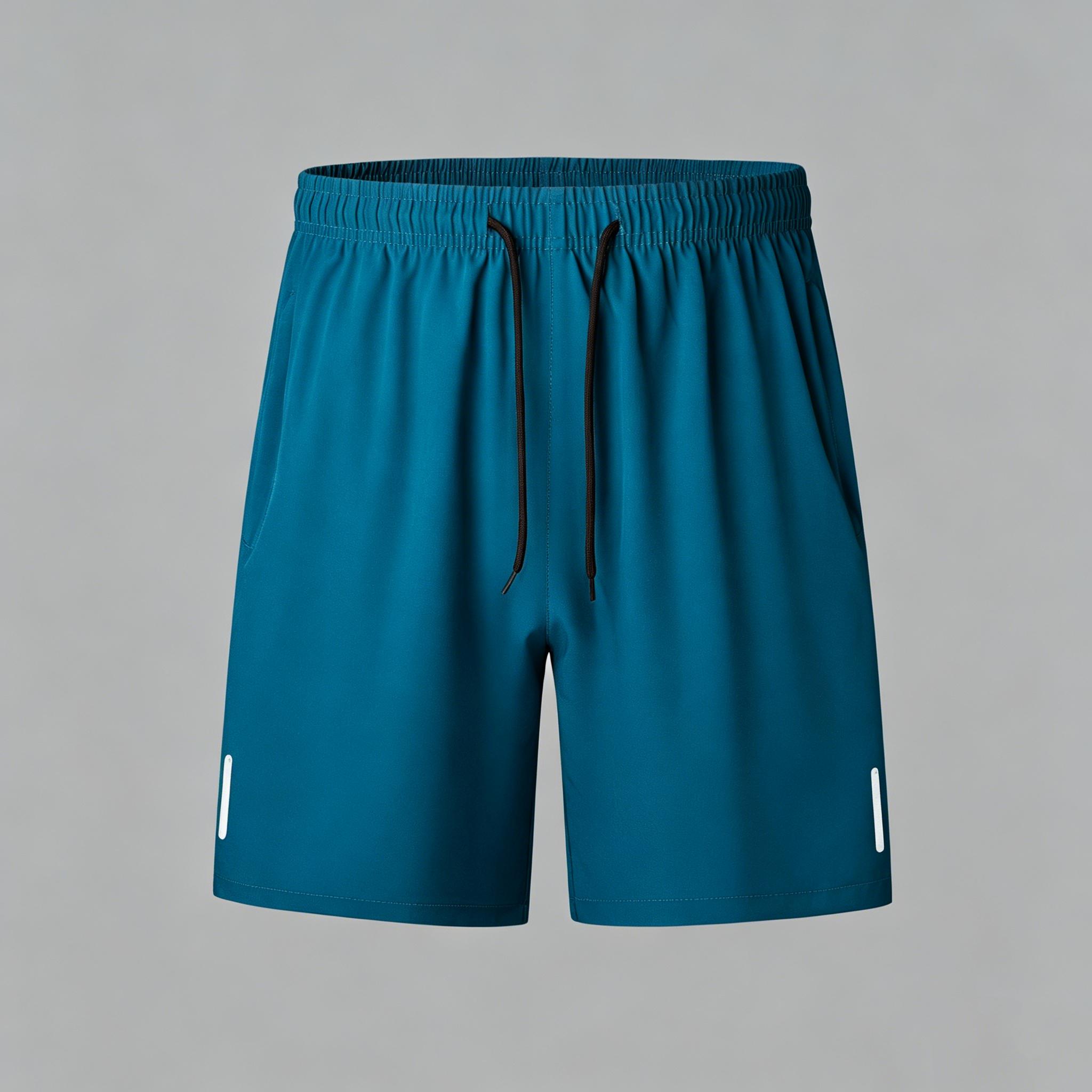 Men’s casual shorts—loose, comfortable, and breathable athletic shorts with reflective stripes on both sides of the legs. Available in multiple colors and suitable for all seasons; ideal for outdoor sports and fitness activities.