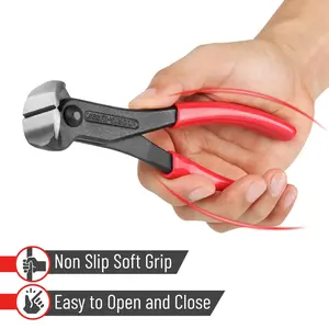 One Cut, No Effort ️ High-Leverage End Cutting Pliers for Wire, Nails & More