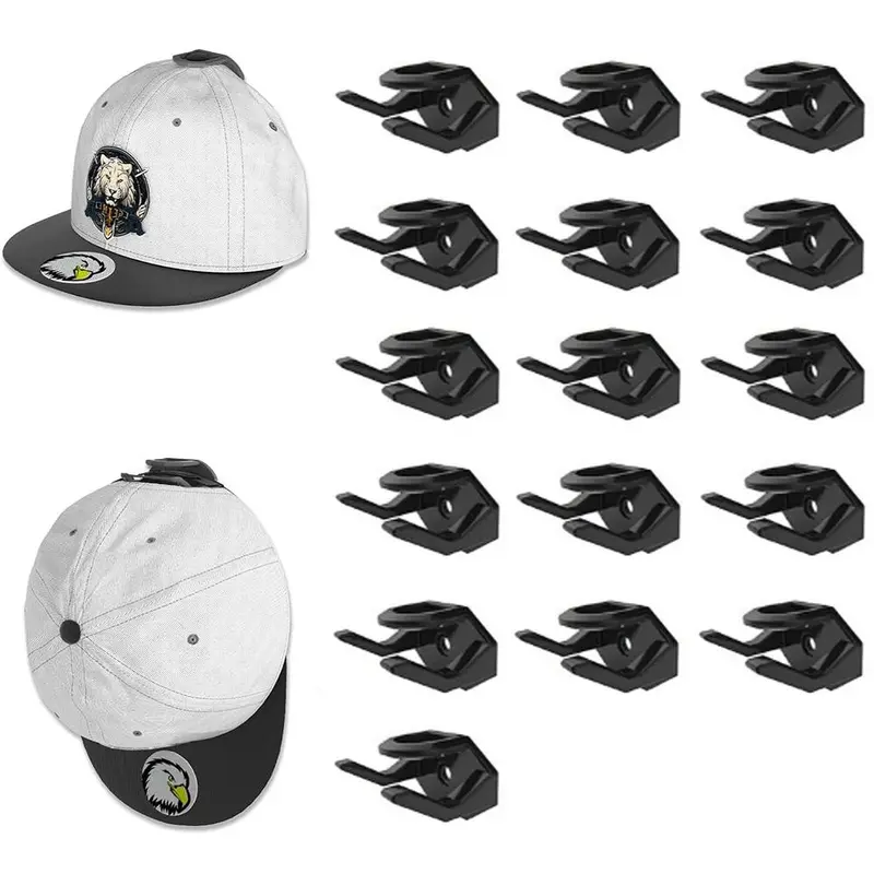 Adhesive Hat Hooks for Wall, Wall Mounted Hook, Super Strong Hat Rack for Baseball Caps, No-Drill Hat Organizers for Home & Closet Storage, Hat Hanger, Wall Mountable, Hat Hangers for Wall