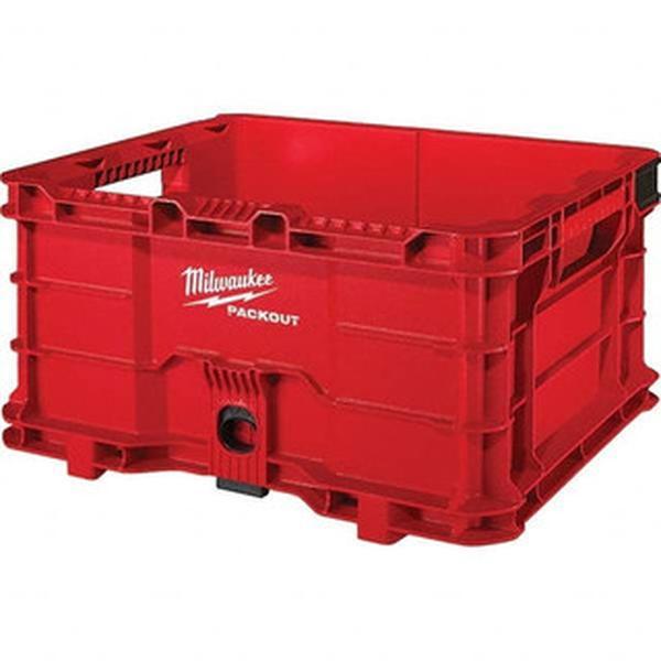 Milwaukee PACKOUT 1 Compartment Tool Crate 18-39/64" Wide x 15-13/32" Deep x 9-29/32" High, Plastic, Red 48-22-8440