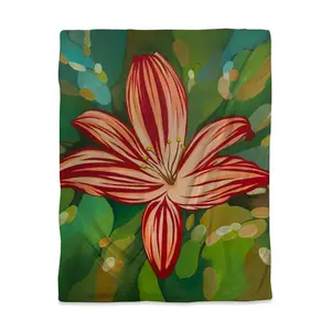 360 Stand Twin Size Decorative Duvet Cover Set - Blaze Tiger Lilies Floral Print Microfiber Face, Contemporary Nature Theme Bedroom Bedding Set, Breathable, Machine Washable Botanical Bedding Decor, Breathable Duvet Set
