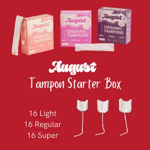 August Tampon Starter Combo Box | Zero-Feel. Organic Cotton.