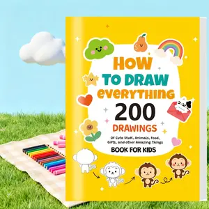 A Must-have for Drawing Enthusiasts: A Cartoon Drawing Art Education Toy Book with Over 200 Steps, A Great Resource for Creative Writing and Drawing, and An Excellent Choice for New Year's and Easter Gifts.