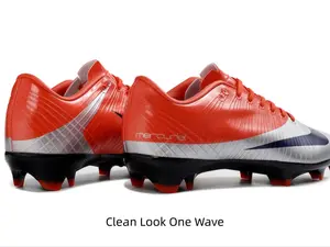 Gradient speed soccer cleats with ribbed textured upper and firm-ground stud outsole for explosive acceleration