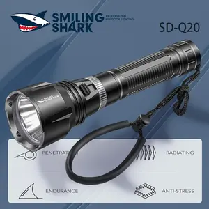 【SD-Q20】SmilingShark Diving Torch Light IPX8 Waterproof Flashlight Scuba Deep Dive Torchlight Led Super Bright  Deep Underwater 100M Lamp Swimming Dive Lamp Long Battery Life