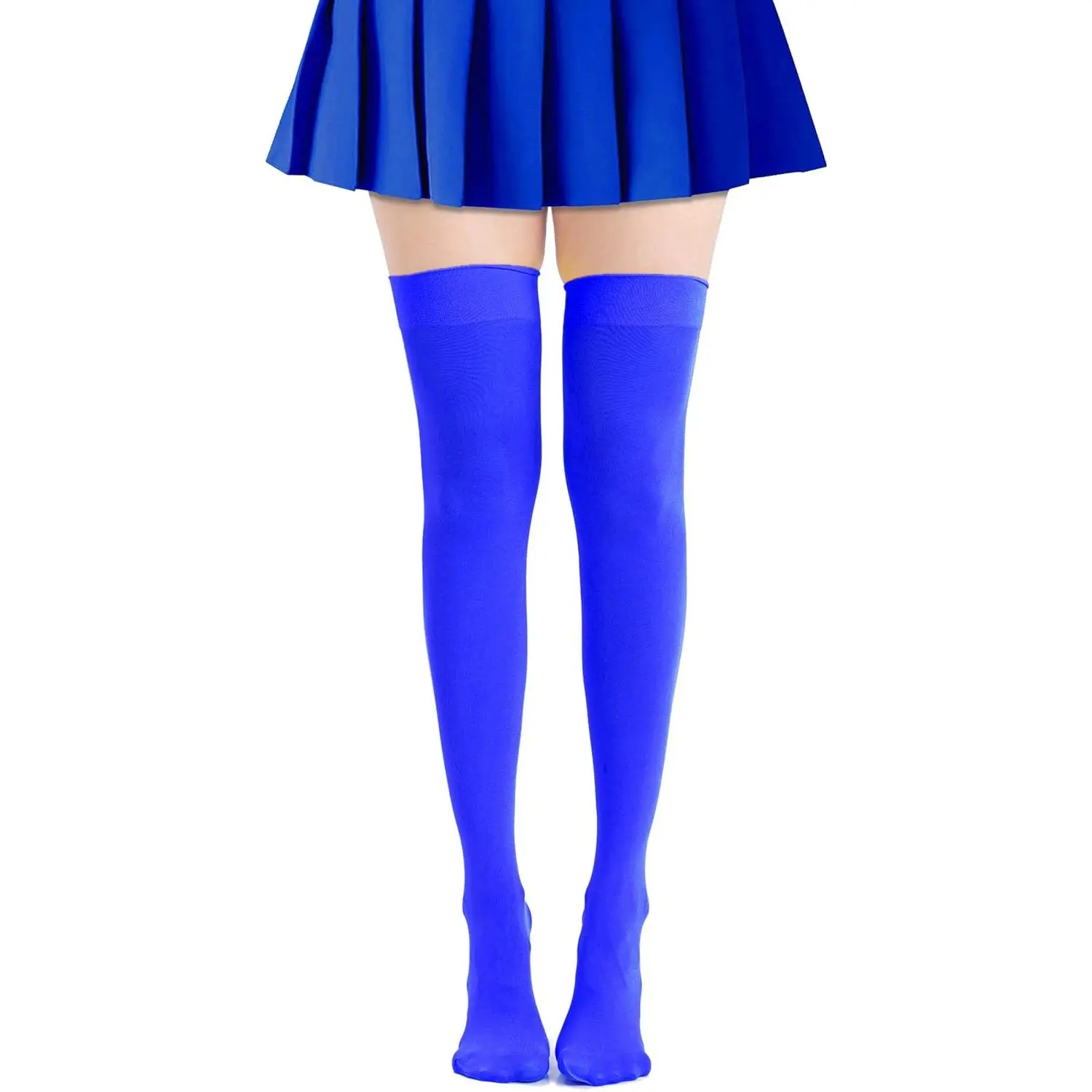 Lastclream Women Costume Thigh High Silk Stockings for Woman 80D Semi Opaque Over Knee Socks Cosplay Knee High Hosiery