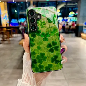 Phone Case - A Premium Tempered Glass Phone Case Featuring Fresh Clovers' Whispers of Luck, Compatible with Samsung Galaxy S26 S25 S24 S23 S22Pro S21 S20 Fe Plus Ultra Pro A56 A55 A54 A53 A52 A51 A36 A35 A34 A32 A26 A25 A24 A23 A16 A15 A14 A06 A05 A03s