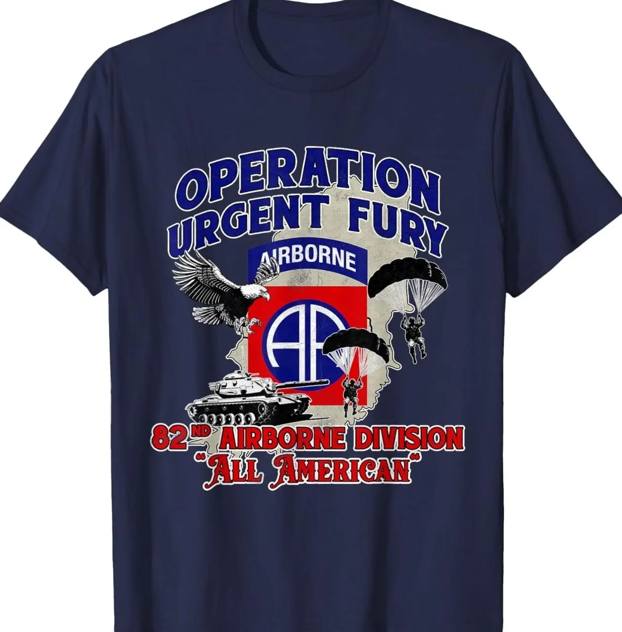 82nd Airborne Division - Operation Urgent Fury OUF Veteran T-Shirt