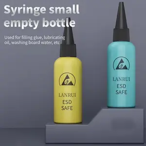 AC1 AC2 60ml ESD SAFE Solvent Bottle Double Cap Leak-proof for Phone Repair Alcohol Glue Solution Dispensing Tools