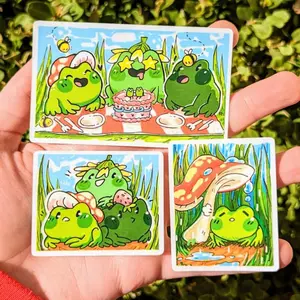 Tiny Frog Art Stickers