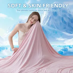 【Spring Glow Up】ORHOPUI Cooling Blankets  Summer Cooling Comfort Blanket for Hot Sleepers Lightweight Summer Cold Thin Blankets for Sleeping, Spring Gift,Grilfriends Gifts,Hot Flashes Night Sweats, Soft Blanket for Bed