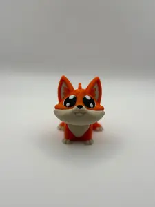 Flexi Fox - 3D Printed Flexible Desk Toy & Keychain - Adorable Articulated Design with Smooth Flexi Movement - Perfect for Stress Relief & Gift