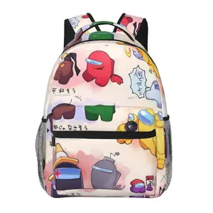 Among Us Fashion Backpack – Large Capacity, Daily Commuter Bag for Outdoor Hiking and Business; Cartoon Casual Among Us Merch Laptop Daypack/School Bag for Women, Men, and Gift Giving