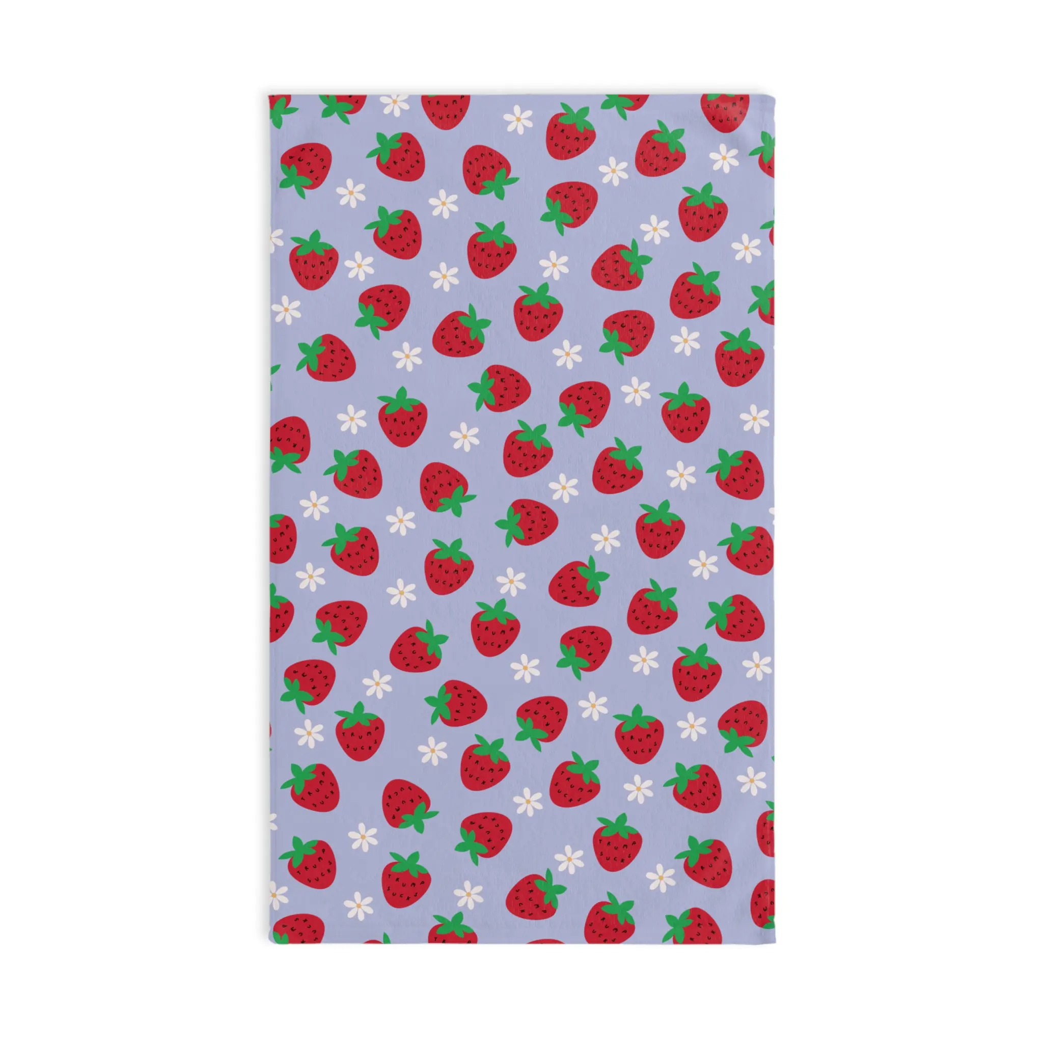 Subtle Trump Sucks Strawberry Hand Towel, Funny Political Home Decor, Berry Kitchen Towel, Hostess Gift, Sarcastic Liberal Gift, FDT Towel