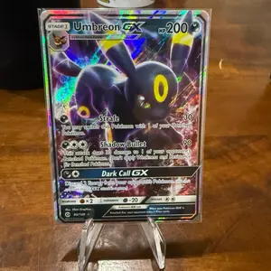 Pokemon Umbreon GX, SM Base Set 80/149, Ultra Rare Holo, 200 HP, English
