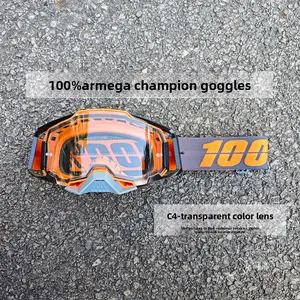 100% Armega Champion Series Goggles – Pro MX Racing Goggles with Shockproof Frame & UV Protection