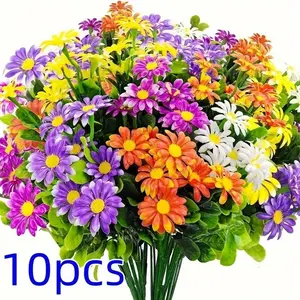 Daisy Artificial Flowers Bouquet 33cm Fake Plants for Home Decor Garden Wedding Decoration Outdoor Table Vase Flower Arrangement ellipse
