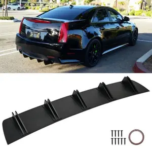 Cadillac CTS XTS ATS CT4 CT5 Rear Diffuser Fins Bumper Lip Splitter Spoiler| Lower| Painted| Waterproof| Black| China