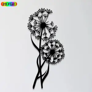 1pc Dandelion Metal Wall Art,Dandelion Statue Mural, Ideal Gift for New Year, Easter, Nature Decor Enthusiasts, Rust-Resistant Metal Wall Decor Wall Sculptures, Perfect for Living Room Wall & Garden Fence, Charming Home & Outdoor Decor Accent