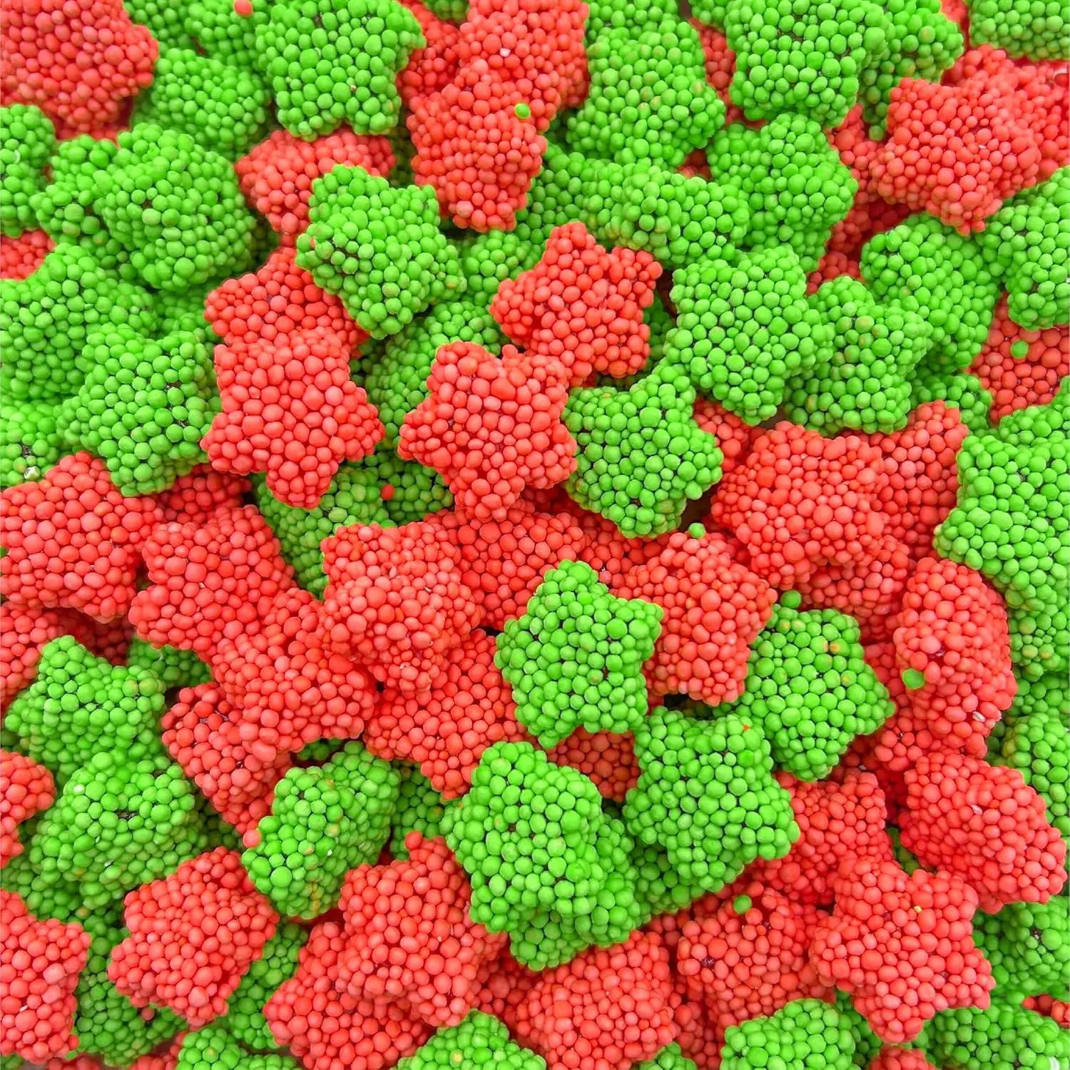 Cosmo Star Gummy Clusters Green Apple Pink Strawberry 5 lb