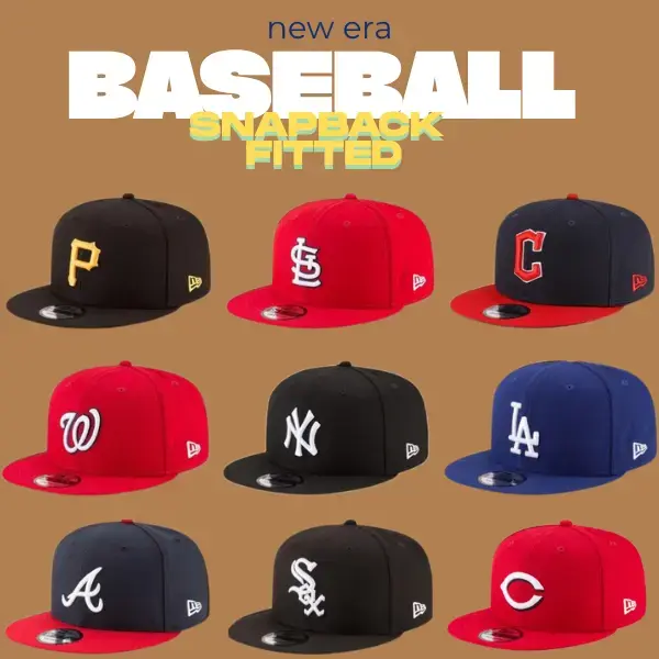 New Era MLB Retro Athletic Team Baseball Hat – LA Dodgers, NY Yankees, White Sox, Cardinals, Nationals, Pirates, Guardians, Adjustable Flat Brim Snapback Cap, Premium Embroidered Graphics, Classic Sportswear Style, USA 2026 Collection