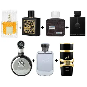 ASAD + KHAMRAH + FAKHAR LATTAFA SILVER + CLUB DE NUIT BLACK + RAMZ SILVER + HAWAS + QAED AL FURSAN- Fragrance Gift Bundle Fougere Woody Eaude Parfum
