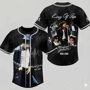 Michael Jackson Baseball Jersey Shirt – Retro Music Style – Fan Gift