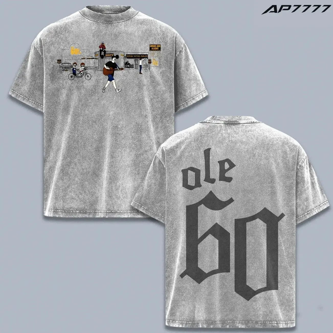 Ole 60 Country Music Vintage Tour T-Shirt, Retro Western Street Scene Graphic Tee, Southern Cowboy Nashville Aesthetic Unisex Oversized Heavyweight Cotton Fan Merch Shirt, Y2K Country Music Gift Tee! 4AG