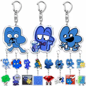 BFDI Inanimate Insanity Character Keychain, Battle for Dream Island Acrylic Charm, Bag Decoration, Fan Gift