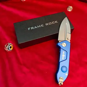 Extrema Ratio Frame Rock Folding Kitchen & Fruit Knife – N690 Stainless Steel Blade with T6 Aluminum Handle, Italian Craft Collectible Gift Knife for Cooking, Outdoor & Everyday Use