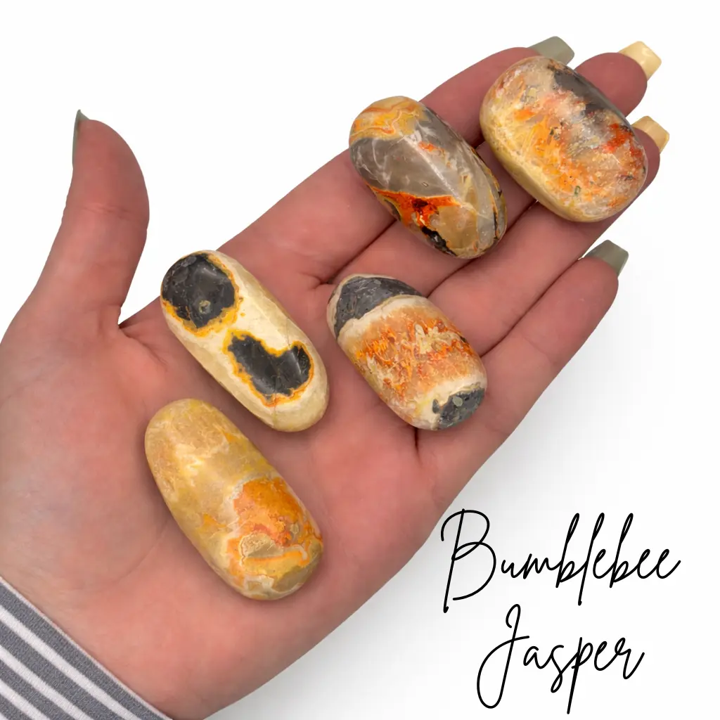 Bumblebee Jasper Tumble, Tumbled Bumblebee Jasper, Healing Bumblebee Jasper