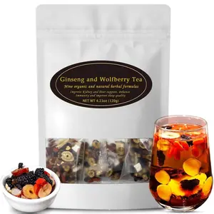 Kidney Tea - Ginseng and Wolfberry Tea, Ginseng Nine Treasure Tea, Men's Health Tea Herbal 9 Precious Ingredients Formula, Natural Organic Kidney Cleanse Detox Tea for Women & Men (1Bag(12pcs))