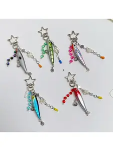 Ocean small fish multi-jointed fish lure bag pendant accessory niche Fish Keychain biomimetic fish keychain