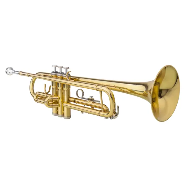 Bb Trumpet Standard Trumpet Set with Carrying Case,Gloves, 7C Mouthpiece and Cleaning Kit (Gold) Drop B Tone Adjustable Trumpet Gloves Set Plaint Golden