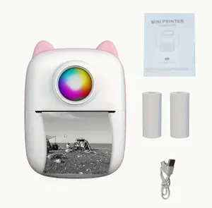 Small household printer that can be connected to mobile phones, portable wireless photo label printer - multi-color -1 unit