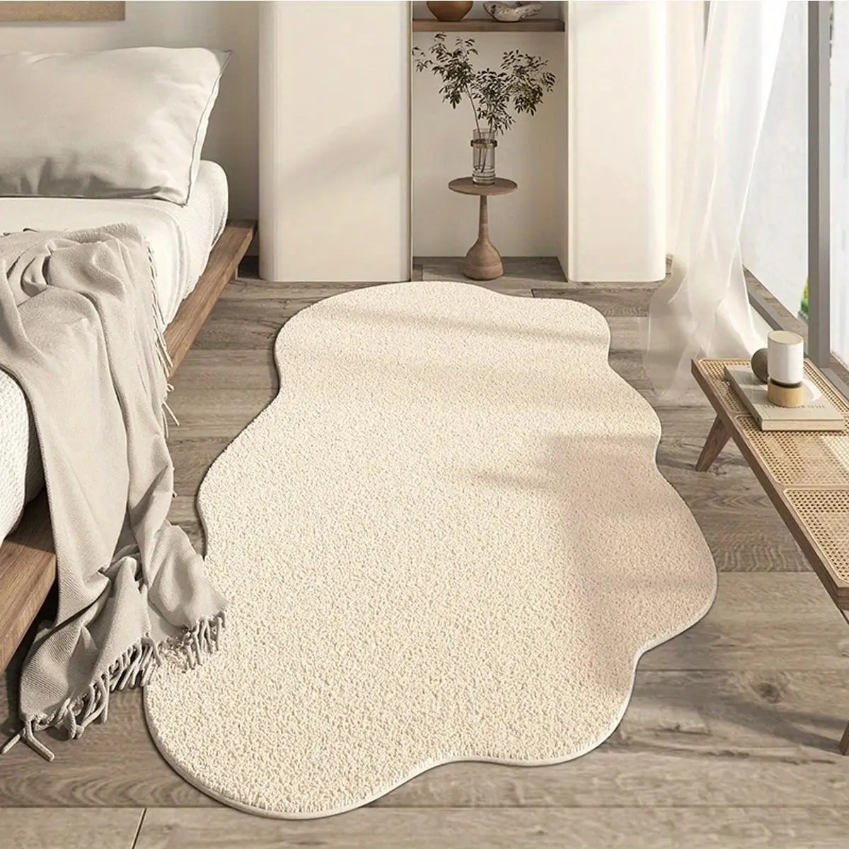 Abstract Lines Modern Style Rectangle Rug, Soft Thick Plush Carpet for Living Room Bedroom Bathroom, Artistic Design Colorful Rugs for Home Decor, Soft Fluffy Rugs, Contemporary Decorative Rug, Decorative Area Rug