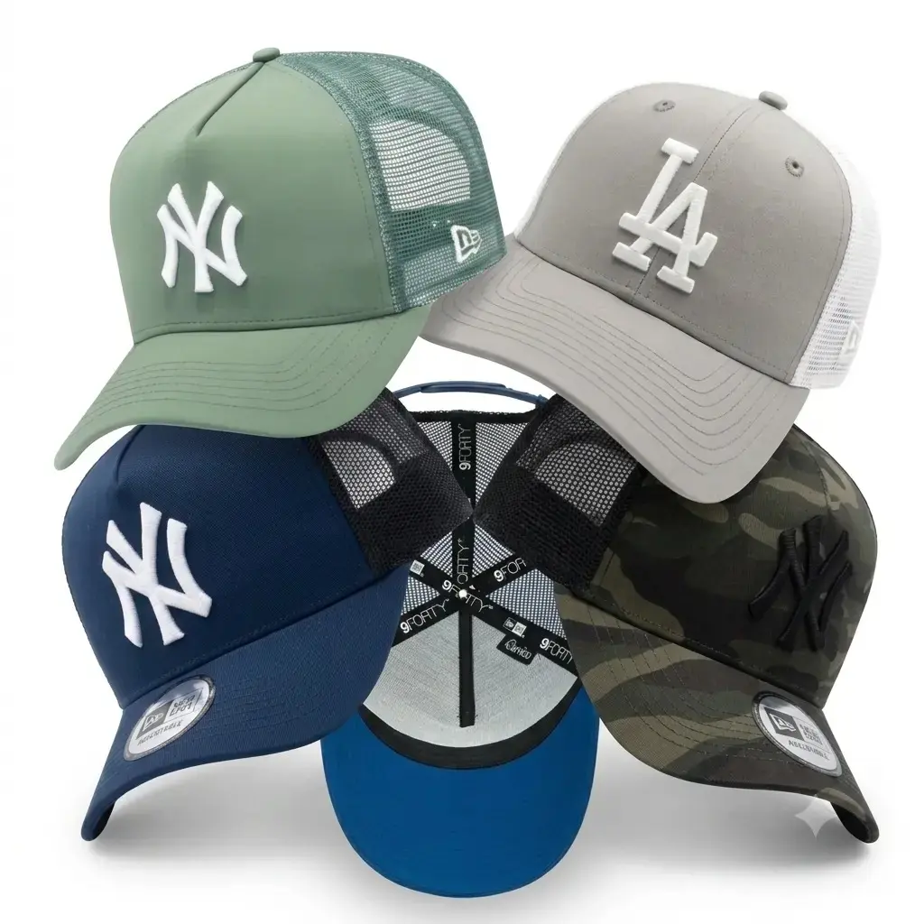 NEW ERA MLB Mesh Trucker Adjustable Snapback Baseball Hat, Premium Team Logo Embroidery, Streetwear Fashion Accessory, Viral TikTok Bestseller 2026