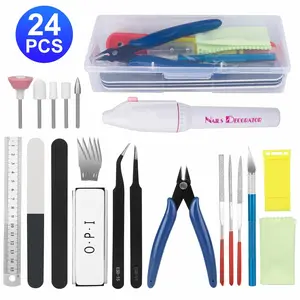 24-Piece Gundam Car Model Tool Set - Basic Model Tools, Suitable for Beginners and Hobbyists DIY Hand Tool Set, Used for Building and Repairing Gundam and Car Models