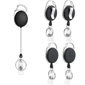 Badge Holder Set, 2 Counts/set Including 1 Retractable Nurse Badge Reel & 1 ID Card Holder, Identification Badges & Supplies for Office School Badge Reels Retractable